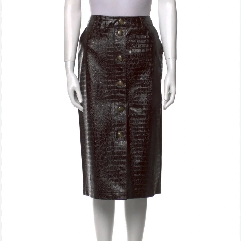 Rachel Comey Target Faux Leather Midi Skirt - Picture 7 of 16